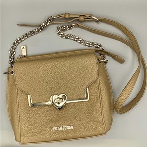 Love Moschino beige vegan leather crossbody bag